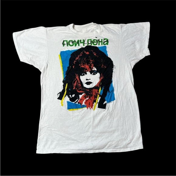 Vintage Lene Lovich Rock New Wave Single Stitch White T Shirt